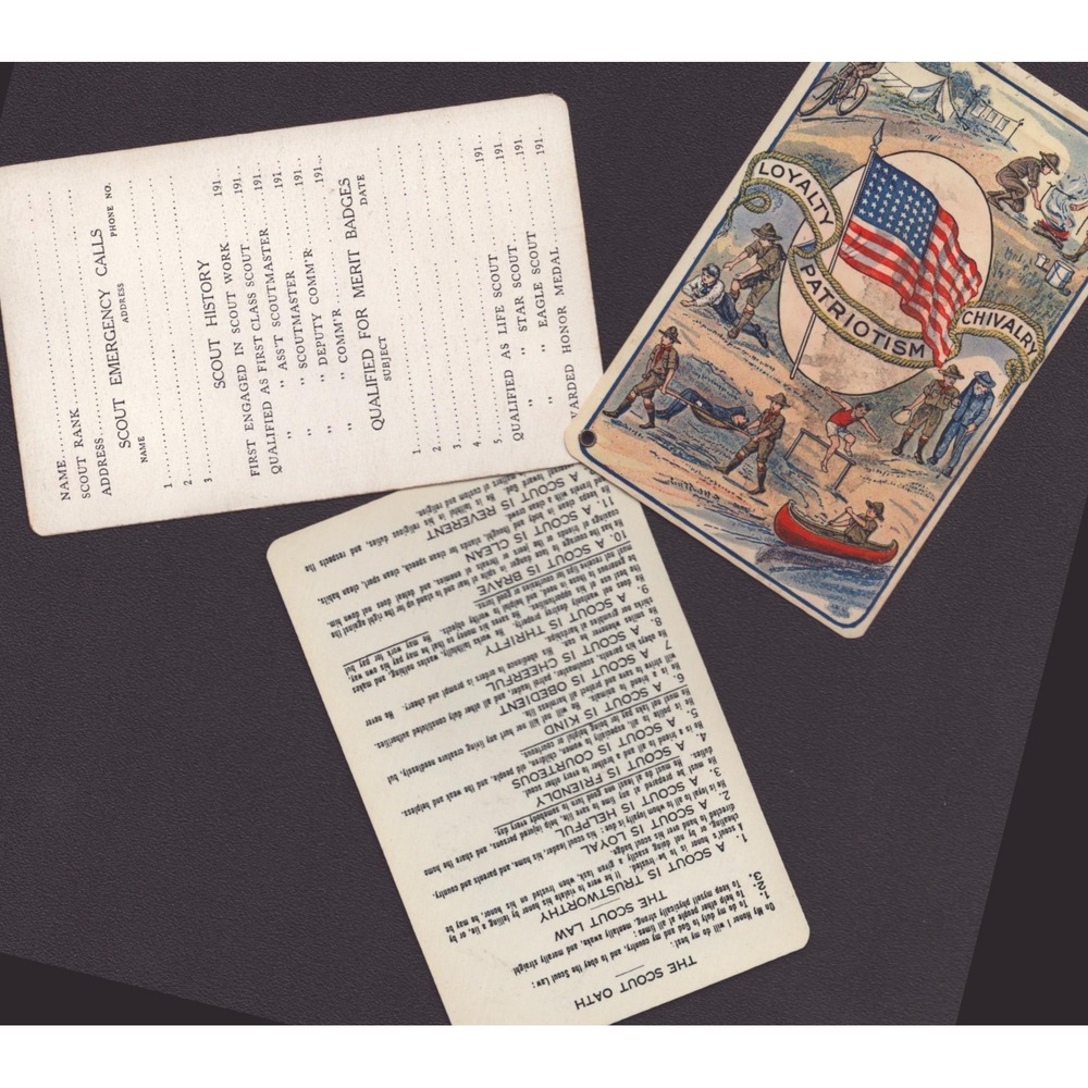 Vintage 1918 Boy Scouts of America Membership Card & Boys Life Sleeve Chicago - Picture 4 of 4